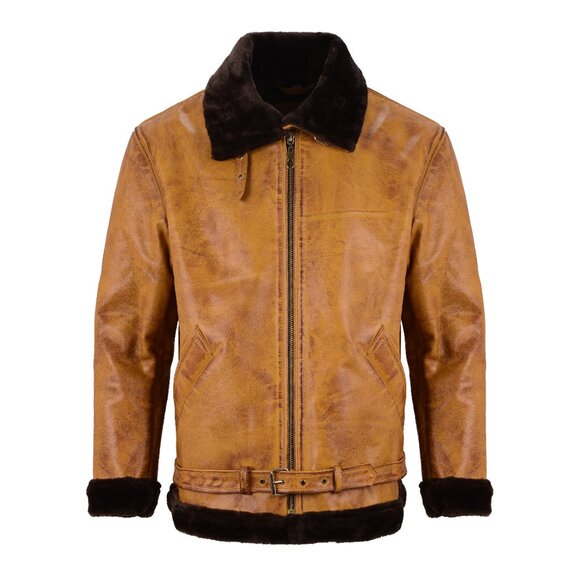 AMJ Lloyd Luxury Orange-Patina Premium Original Leather Jacket for Men - Picture 7 of 12